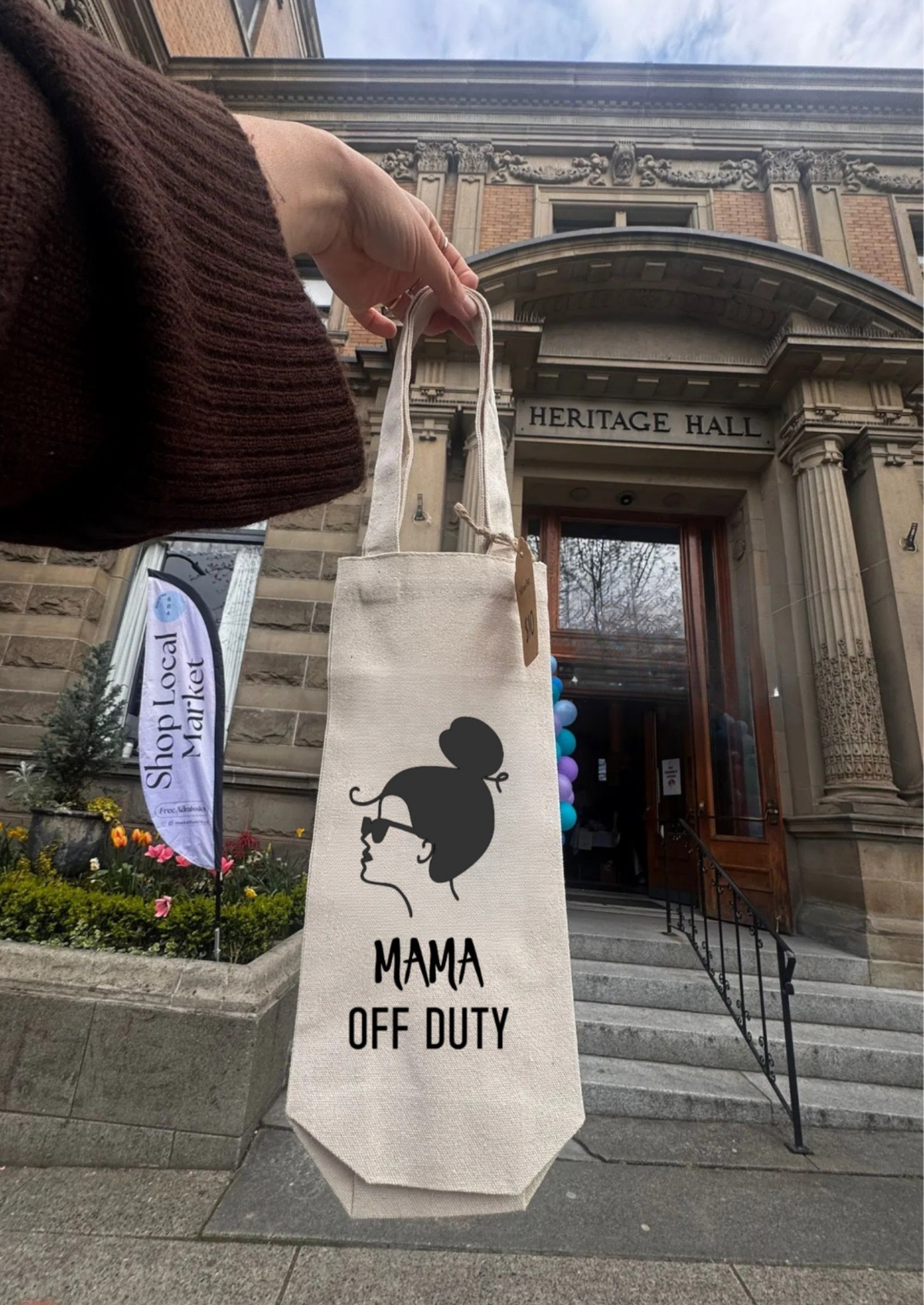 Wine Typography Tote Bag